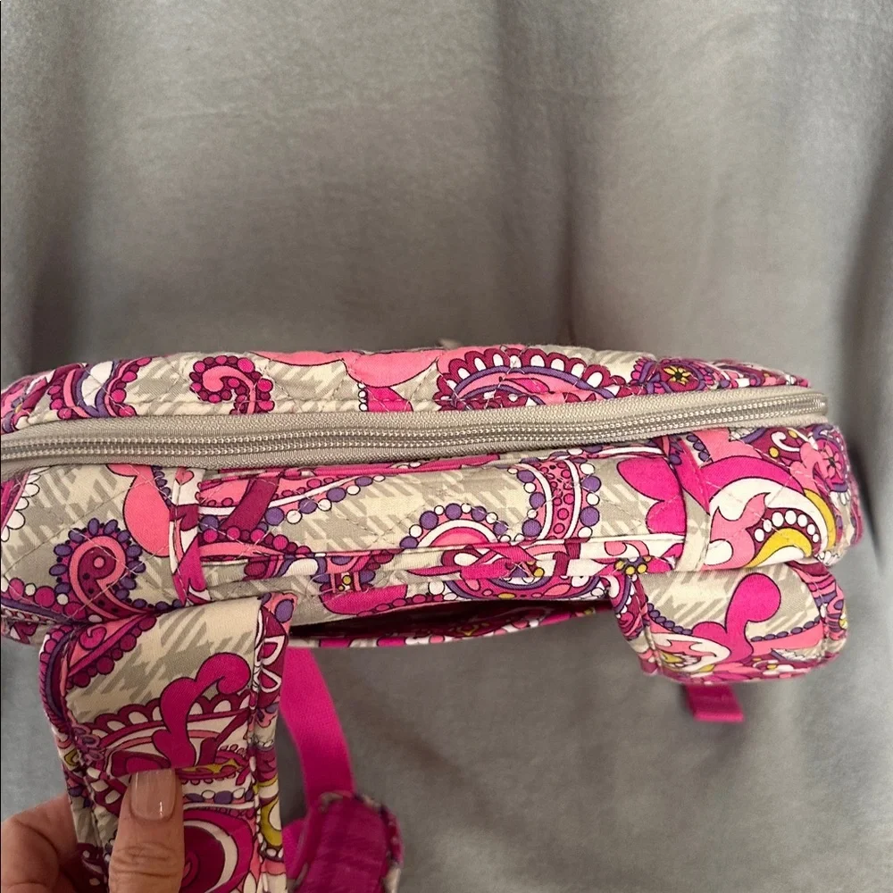 Vera Bradley Paisley Meets Plaid Large Campus Laptop Backpack Travel Bag - Picture 15 of 15